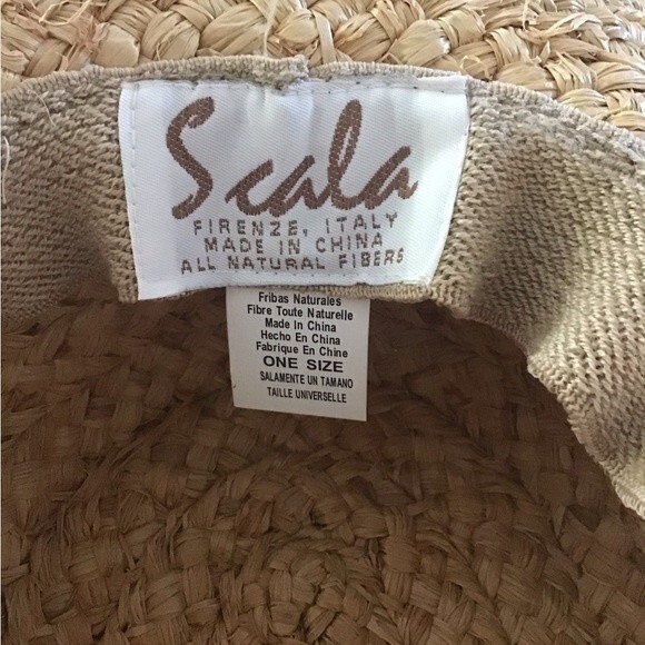 Vintage Scala Plaited Woven Raffia Hat OS main image 7